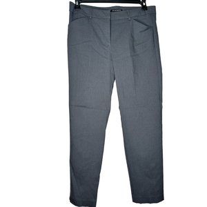 Dress Casual Pants Women Gray Stretch Straight Leg Lightweight Pockets Career